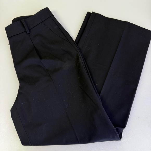 Talbots Black Wide Leg Trouser Pants Size 2 Petite Wool Stretch - Picture 6 of 6